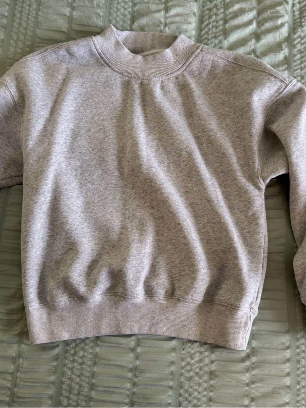 Abercrombie & Fitch Light Heather Gray Mockneck Sweatshirt